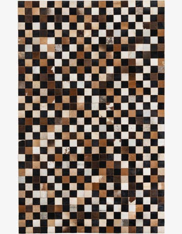 5' x 7' 10 Cowhide Leather Rug