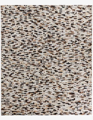 8' 1 x 9' 9 Cowhide Leather Rug