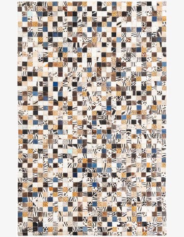 5' x 7' 10 Cowhide Leather Rug