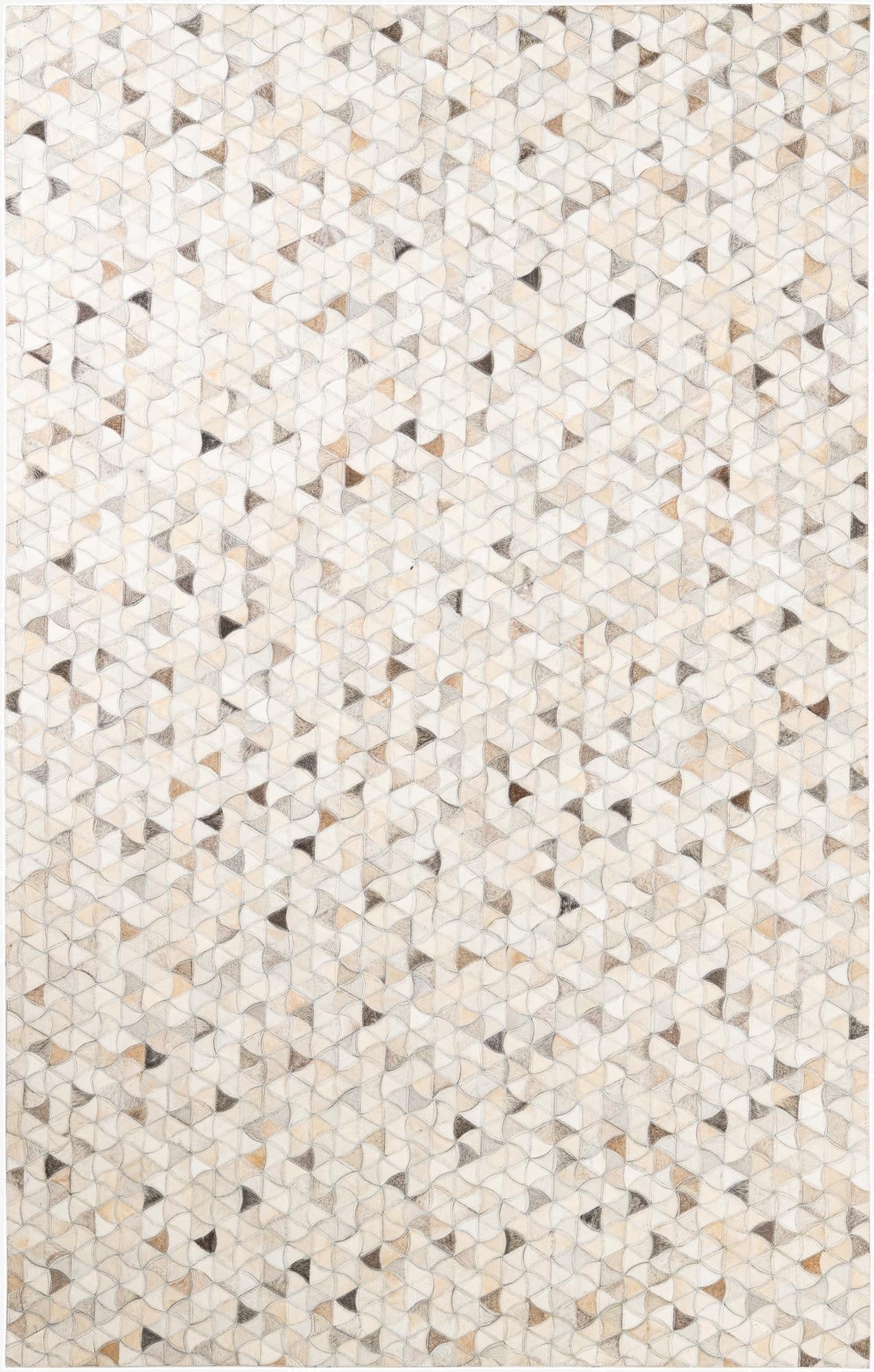 5' 1 x 8' Cowhide Leather Rug