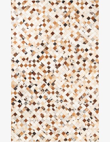 5' x 8' Cowhide Leather Rug