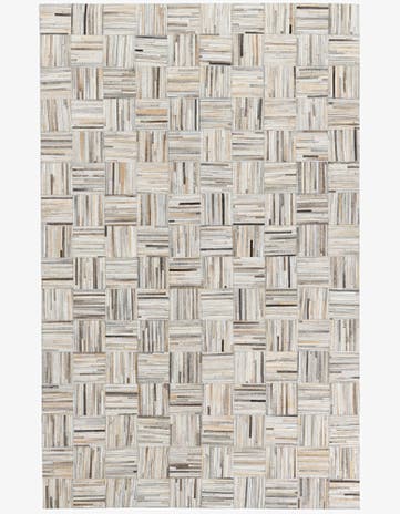 5' x 7' 10 Cowhide Leather Rug