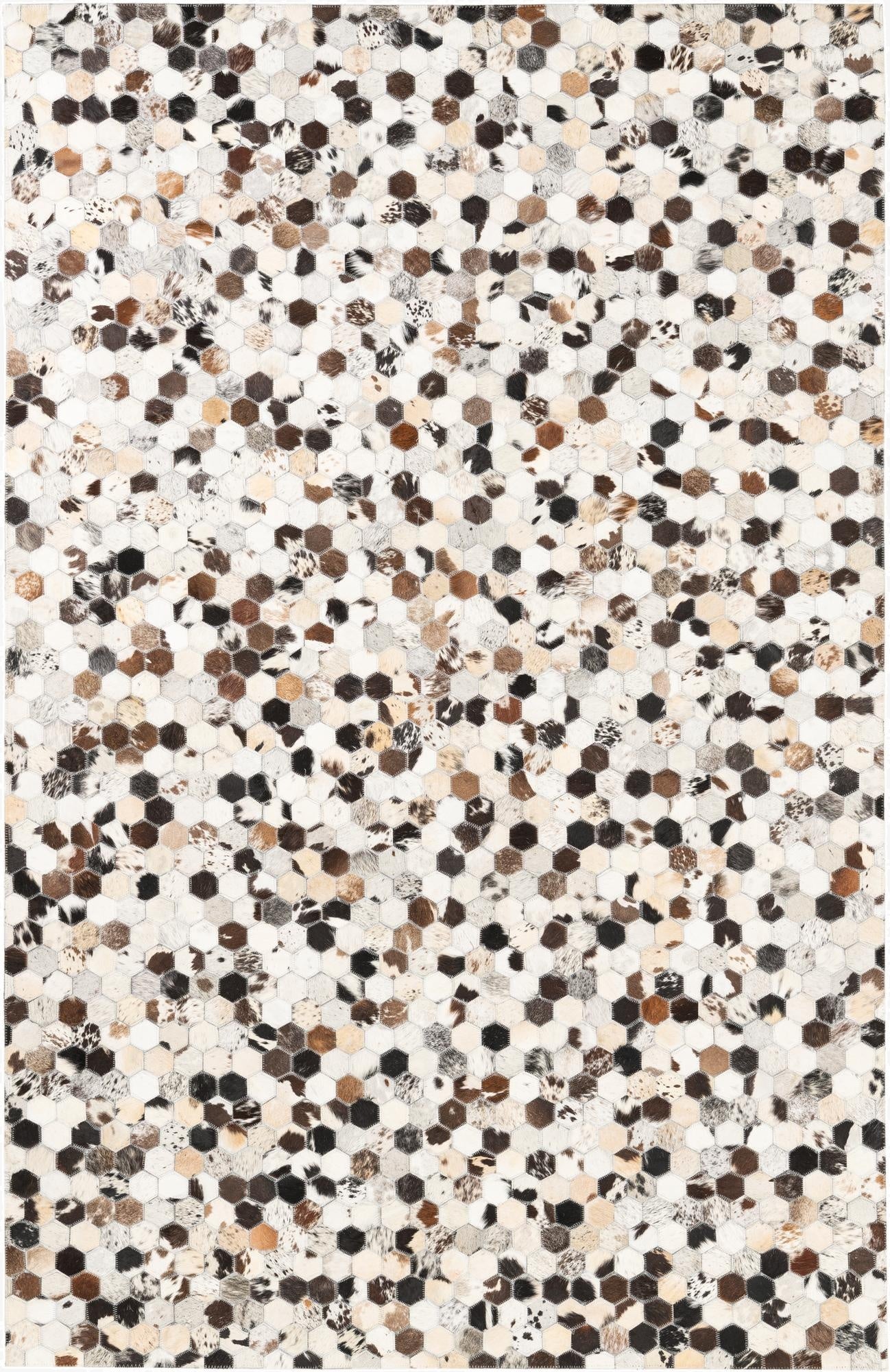 5' 1 x 8' Cowhide Leather Rug