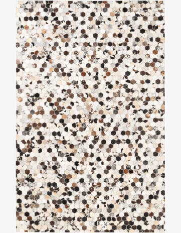 5' 1 x 8' Cowhide Leather Rug