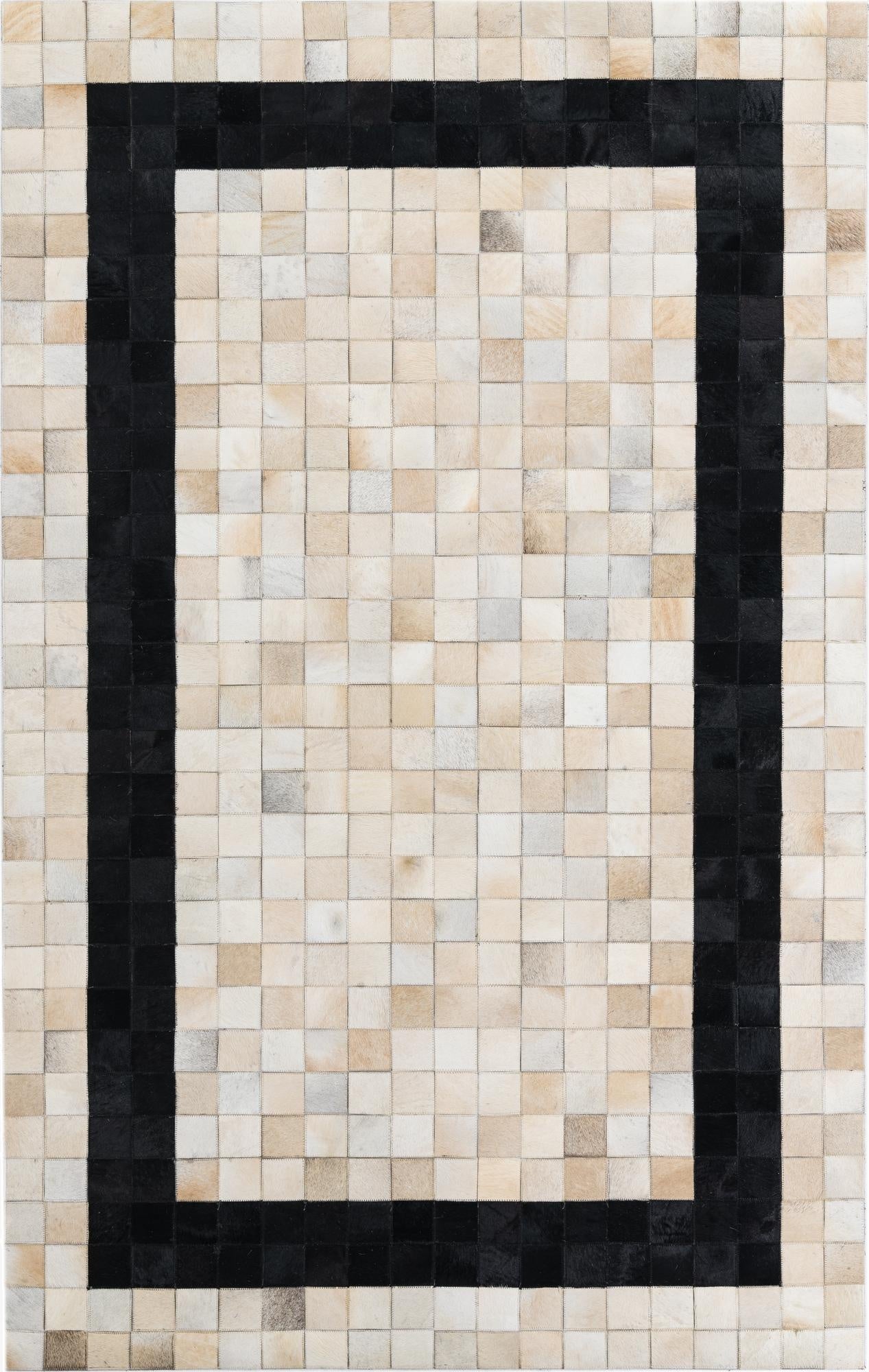 5' x 8' Cowhide Leather Rug