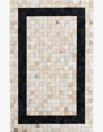5' x 8' Cowhide Leather Rug