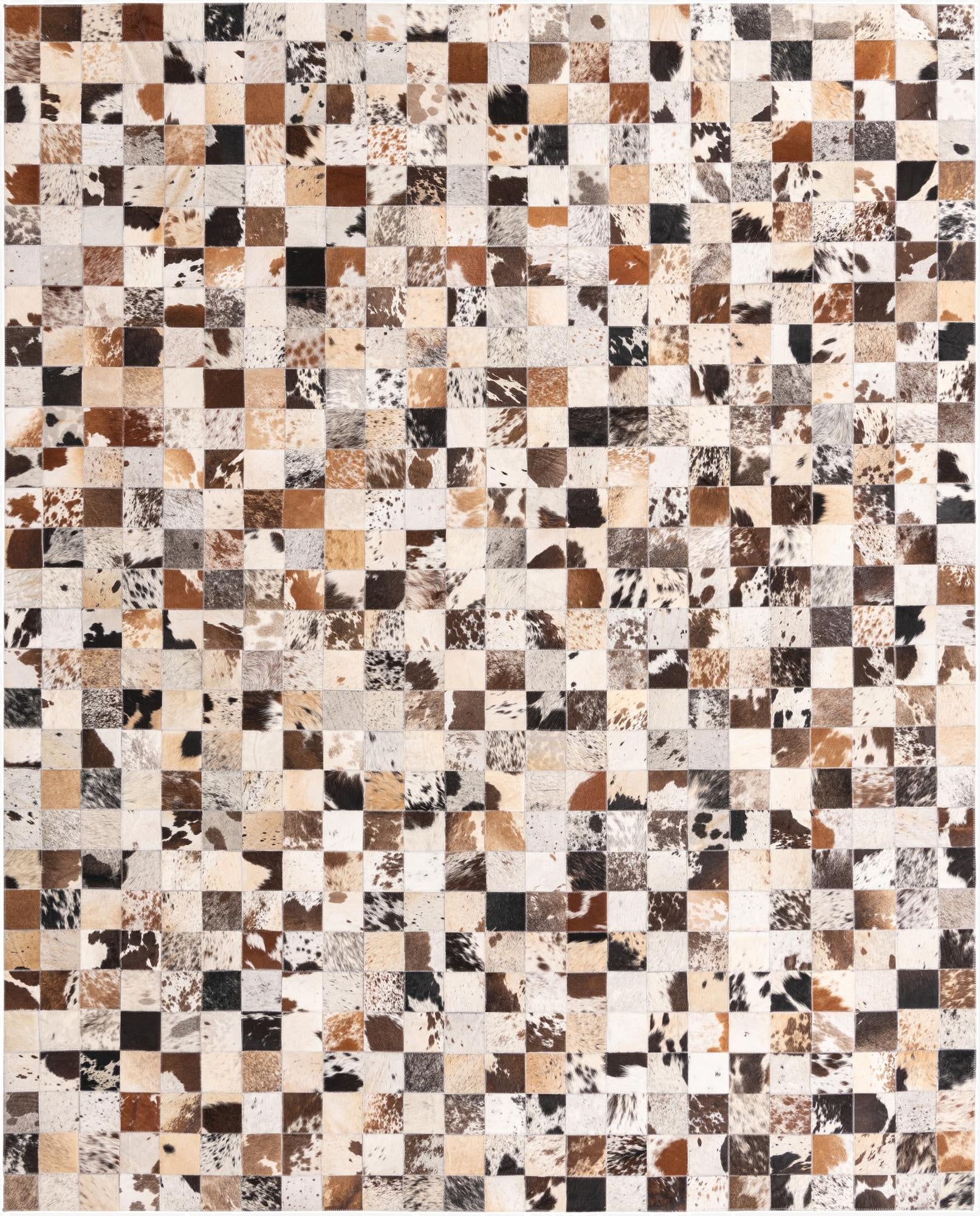 8' x 9' 10 Cowhide Leather Rug