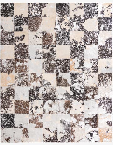 8' 1 x 10' 1 Cowhide Leather Rug