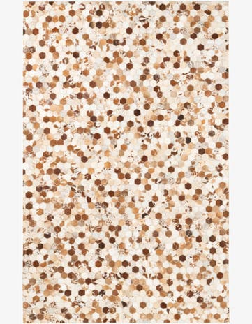 5' x 7' 10 Cowhide Leather Rug