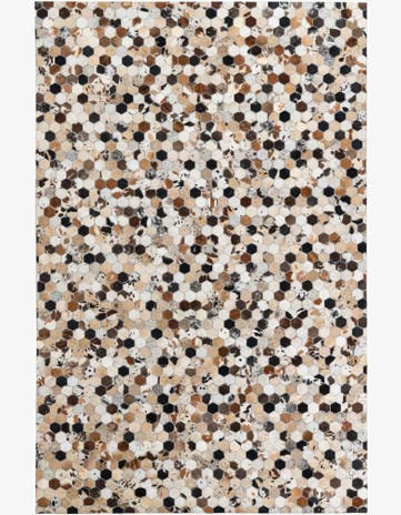 5' x 7' 9 Cowhide Leather Rug