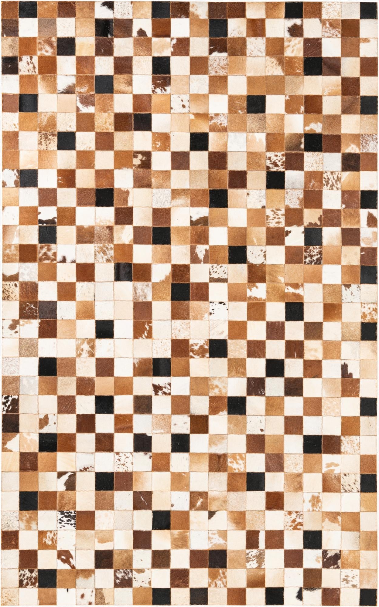 5' x 8' 1 Cowhide Leather Rug