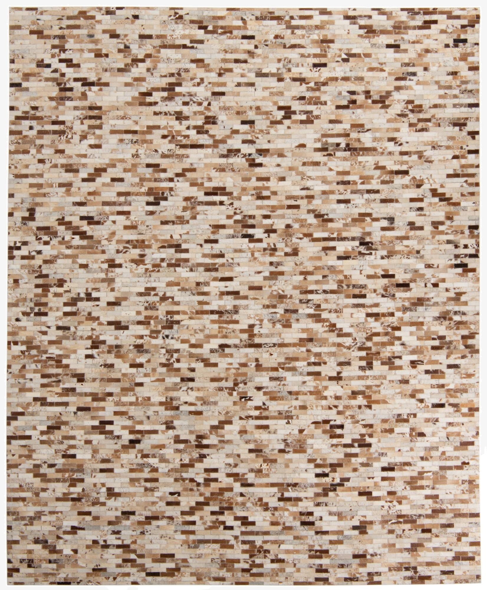 8' 1 x 9' 10 Cowhide Leather Rug