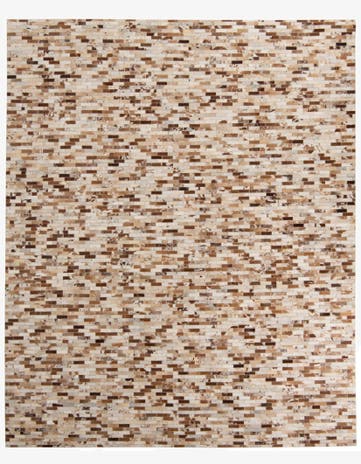 8' 1 x 9' 10 Cowhide Leather Rug