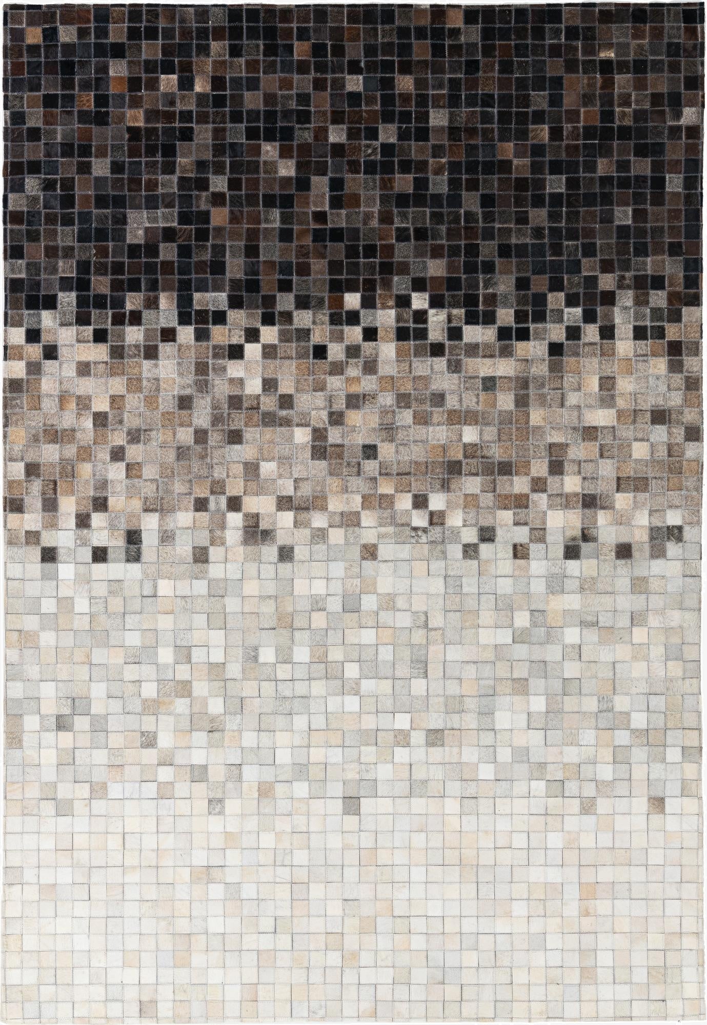 5' 3 x 7' 8 Cowhide Leather Rug