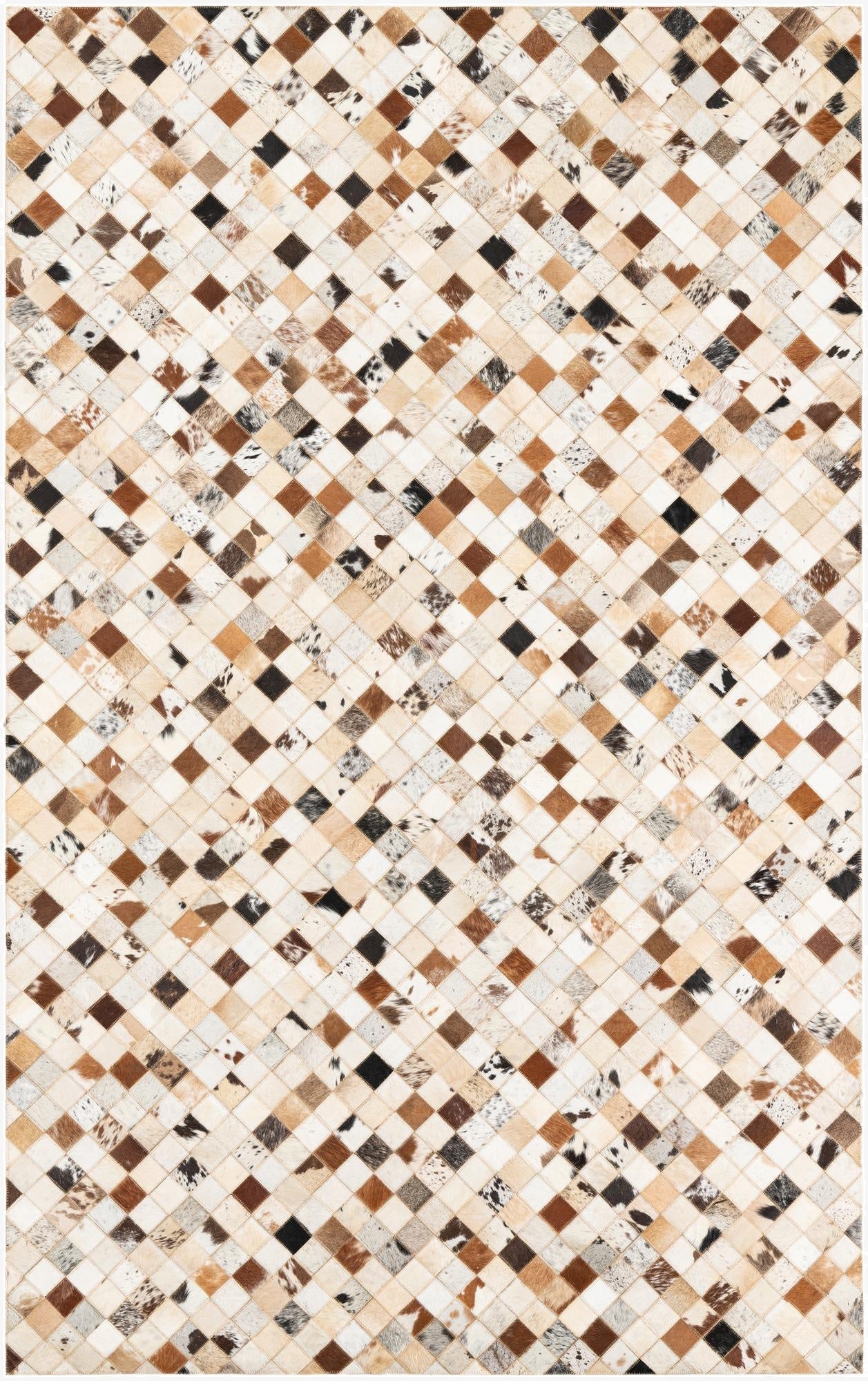 5' x 8' Cowhide Leather Rug