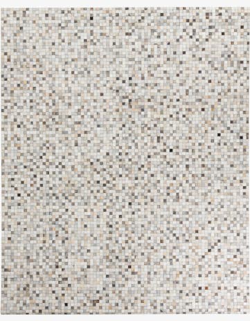 8' x 9' 10 Cowhide Leather Rug