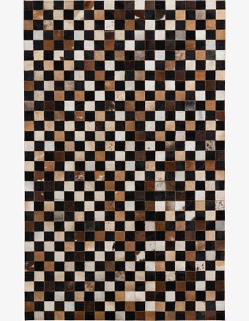 5' x 8' Cowhide Leather Rug