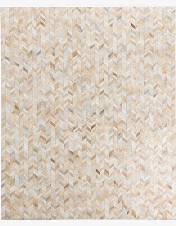 8' x 9' 9 Cowhide Leather Rug