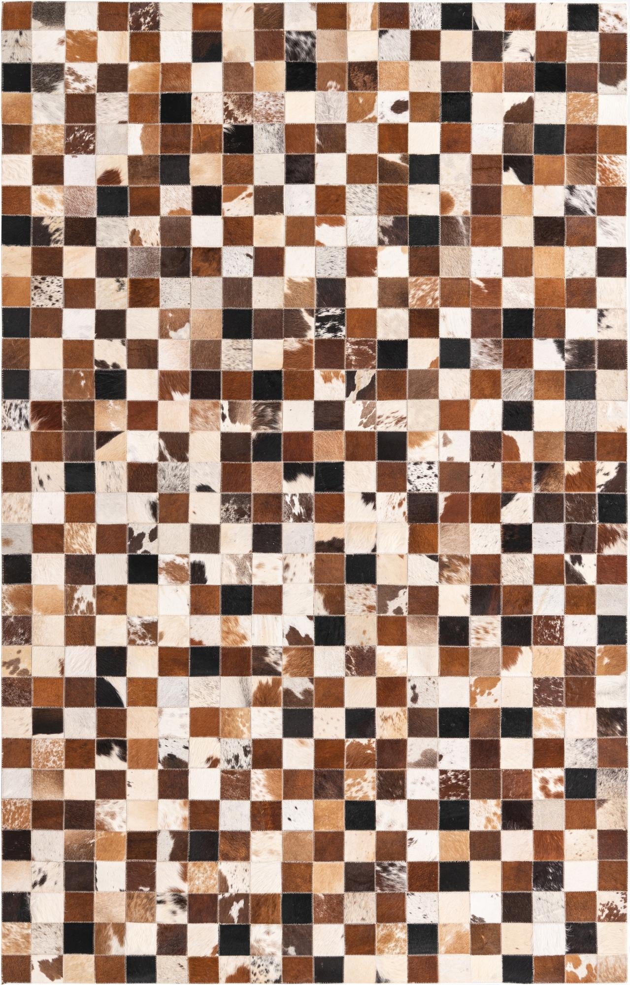 5' x 8' Cowhide Leather Rug