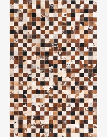 5' x 8' Cowhide Leather Rug