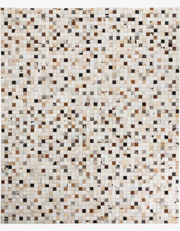 8' 3 x 10' Cowhide Leather Rug