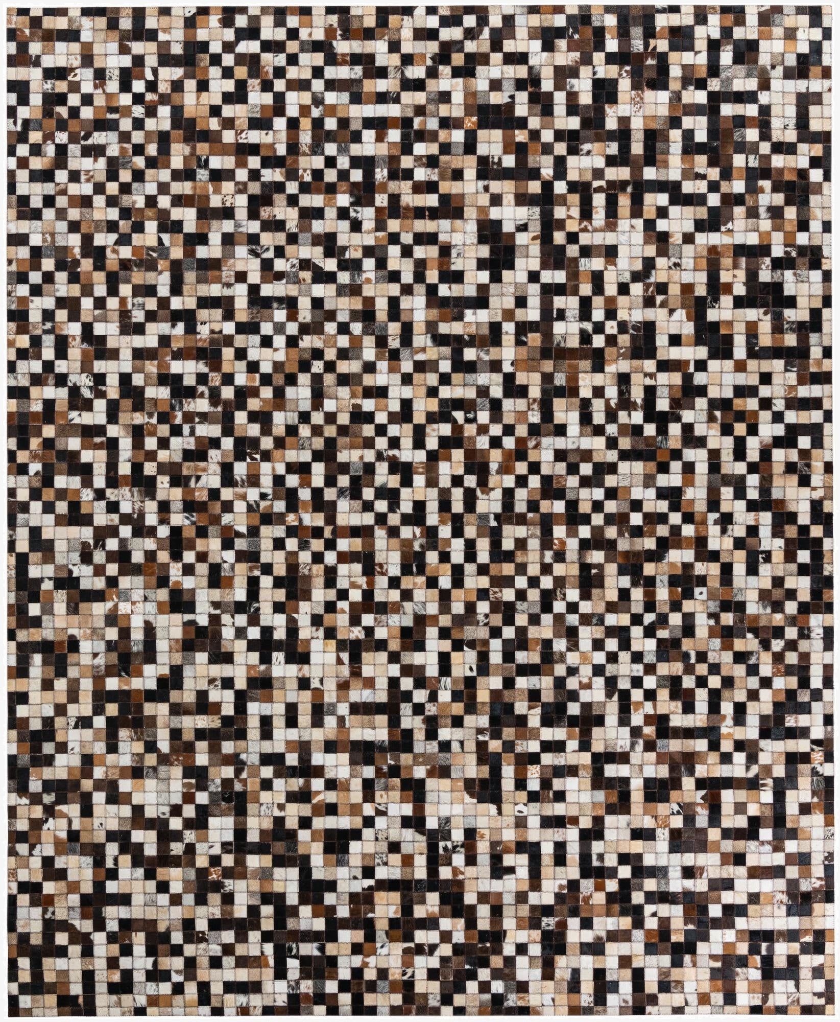 8' 1 x 9' 10 Cowhide Leather Rug