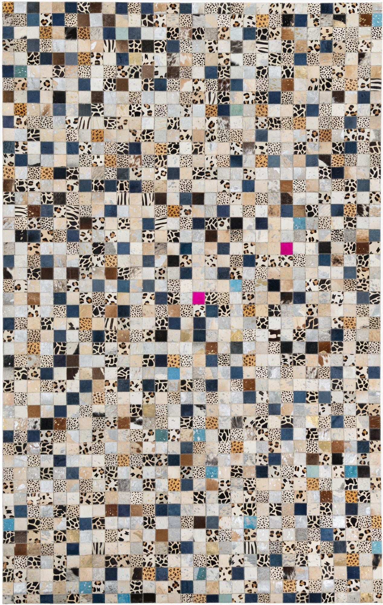 5' x 8' Cowhide Leather Rug
