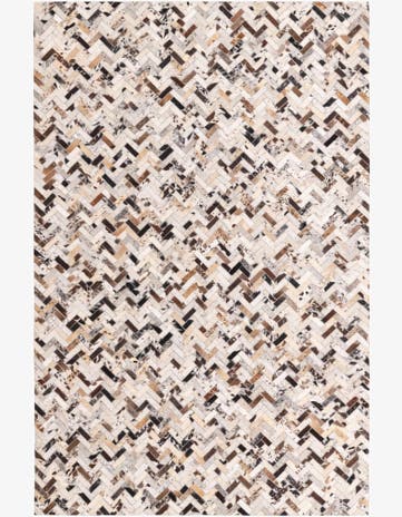 5' x 7' 10 Cowhide Leather Rug