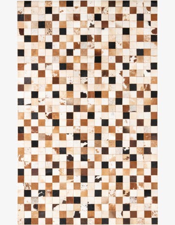 5' x 8' Cowhide Leather Rug