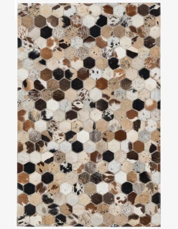 2' x 3' Cowhide Leather Rug