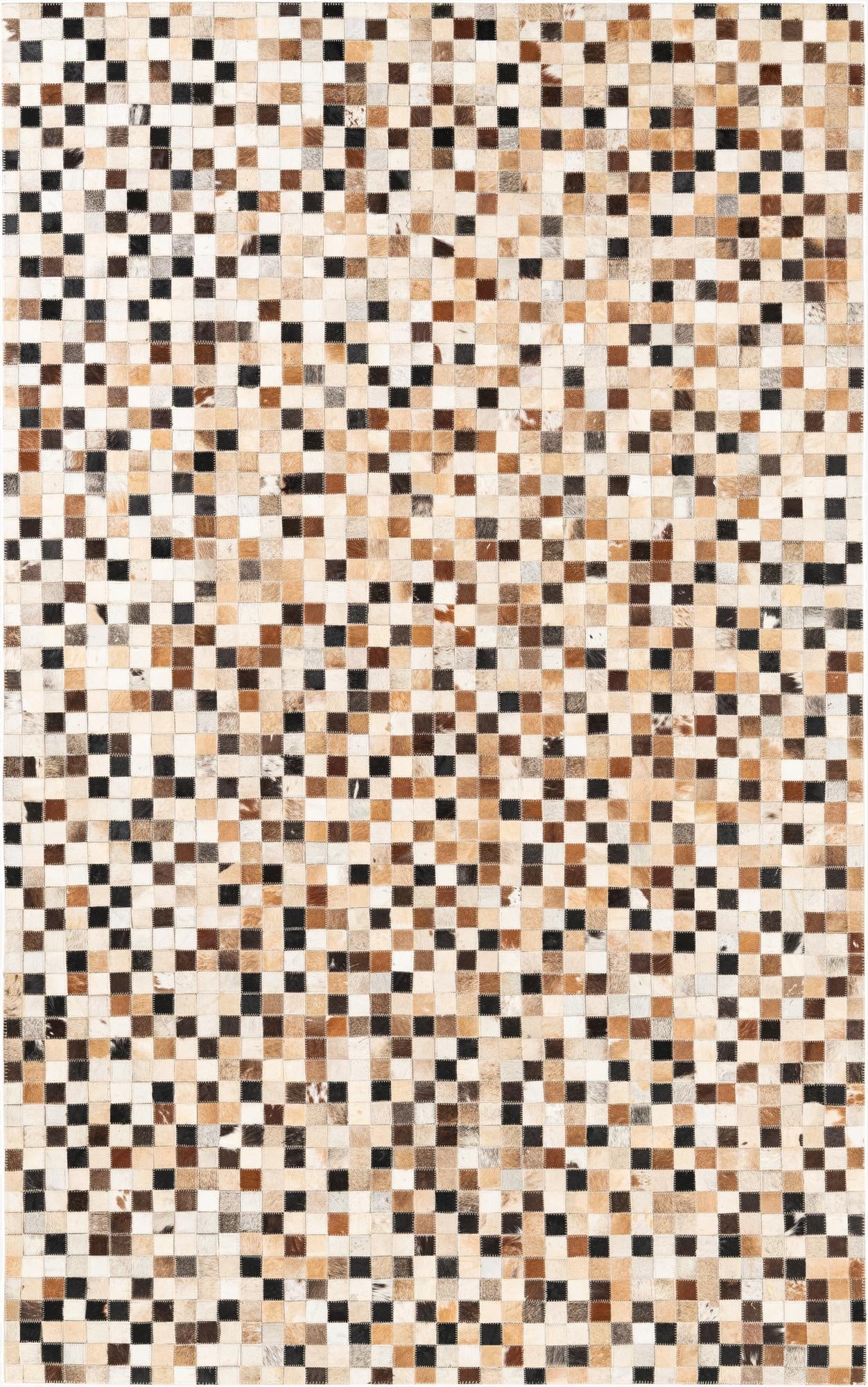 5' x 8' Cowhide Leather Rug