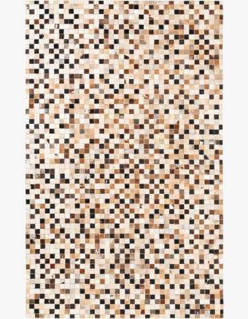 5' x 8' Cowhide Leather Rug