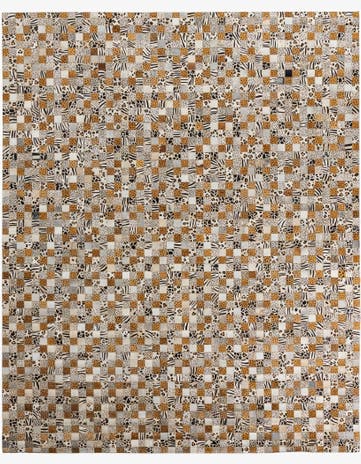 8' x 9' 10 Cowhide Leather Rug