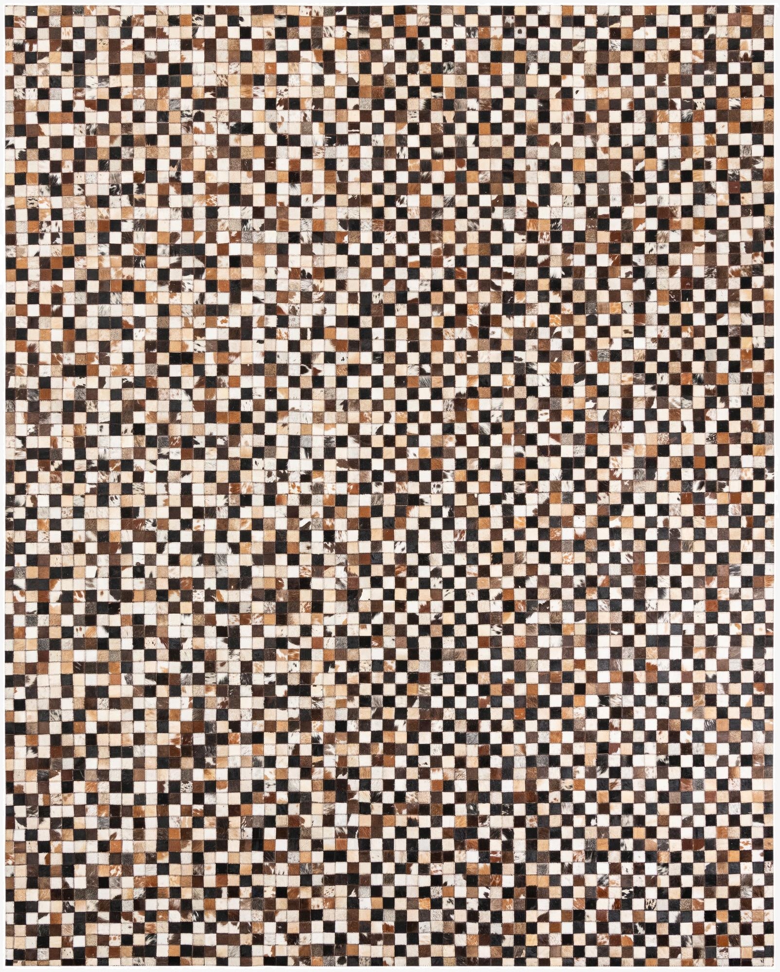 8' 2 x 10' 2 Cowhide Leather Rug