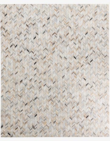 8' 1 x 9' 10 Cowhide Leather Rug