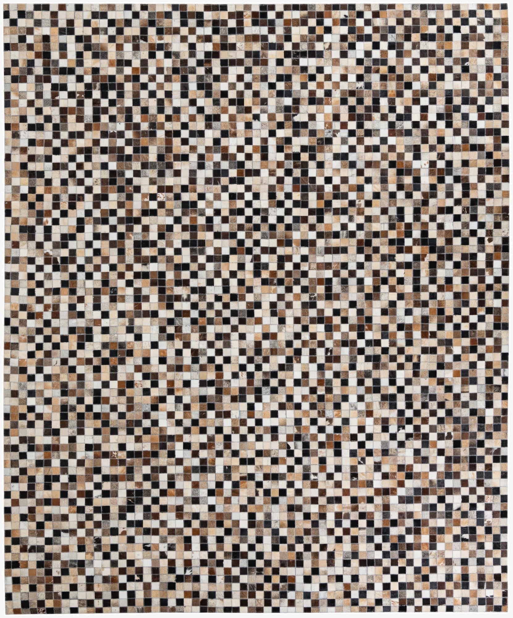 8' x 9' 10 Cowhide Leather Rug