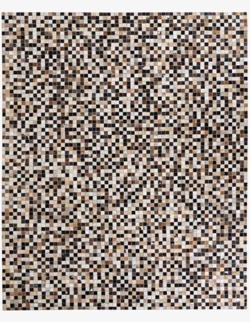 8' x 9' 10 Cowhide Leather Rug