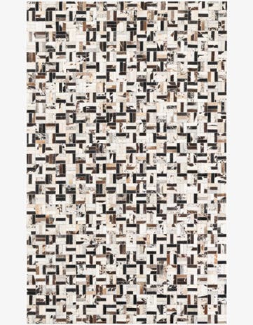 5' x 8' Cowhide Leather Rug