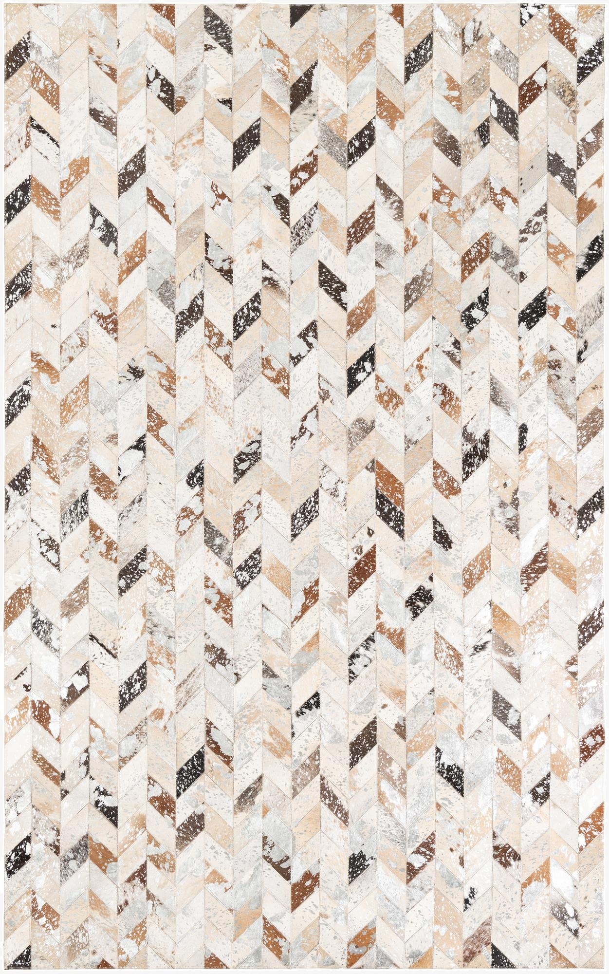 5' x 8' Cowhide Leather Rug