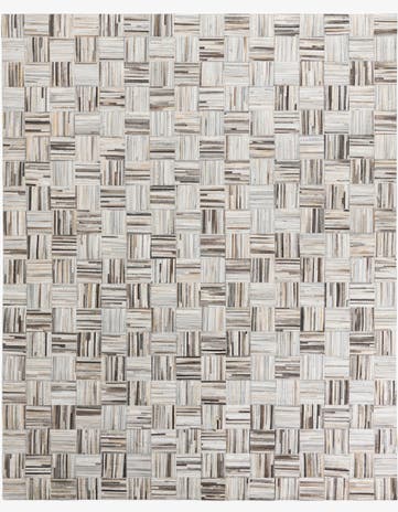 7' 10 x 9' 10 Cowhide Leather Rug