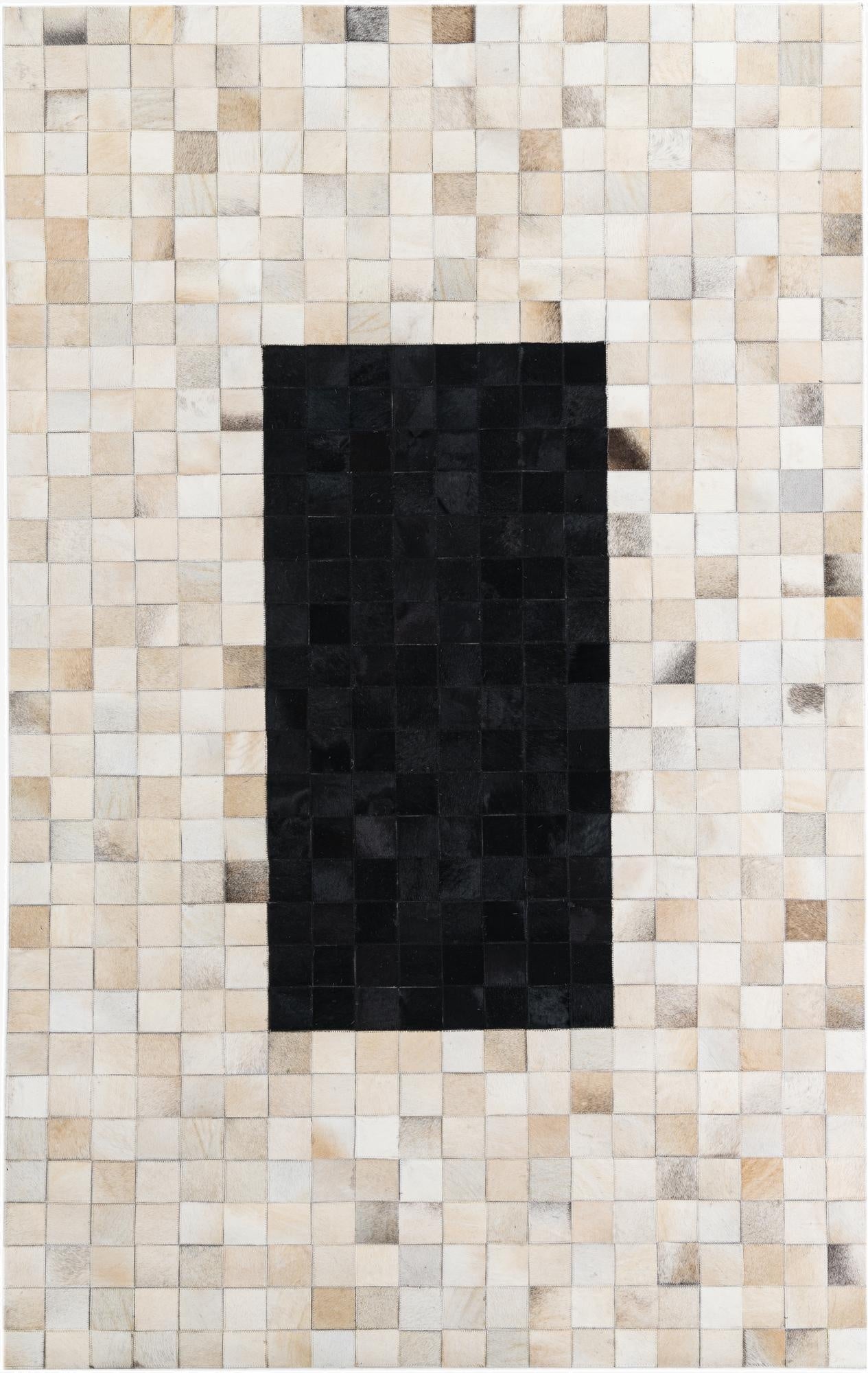 5' x 8' Cowhide Leather Rug