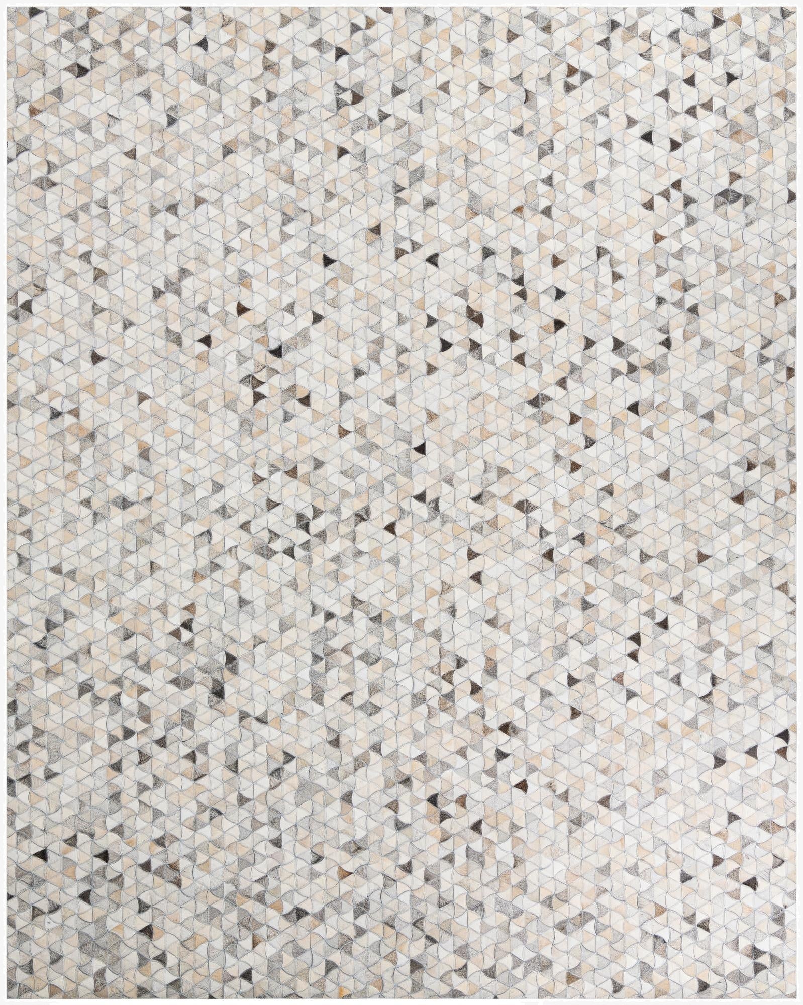 7' 10 x 9' 10 Cowhide Leather Rug