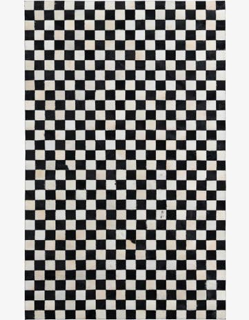 5' 1 x 8' Cowhide Leather Rug