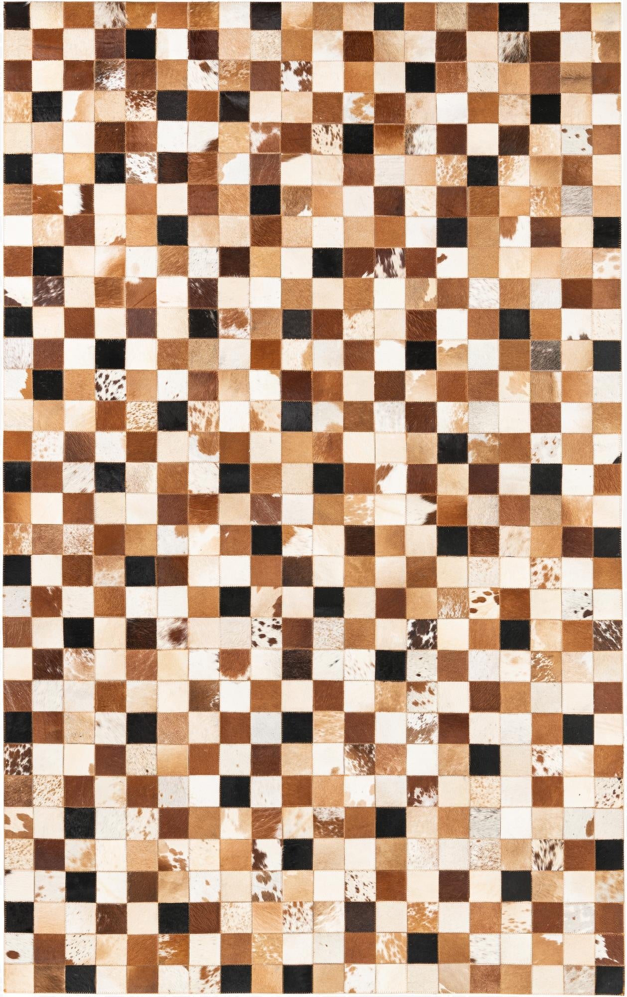 5' x 8' Cowhide Leather Rug