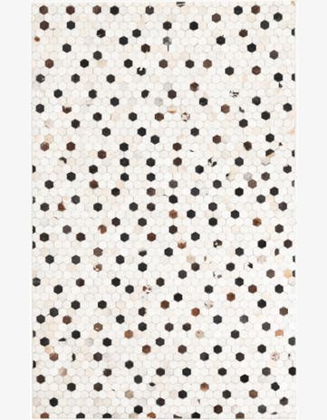 5' x 7' 10 Cowhide Leather Rug