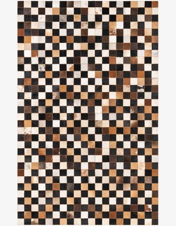 5' x 8' Cowhide Leather Rug