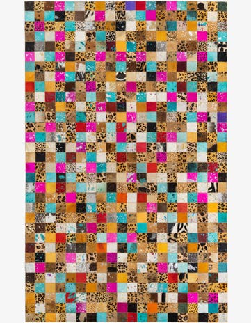 5' x 8' Cowhide Leather Rug