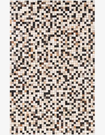 5' x 7' 10 Cowhide Leather Rug