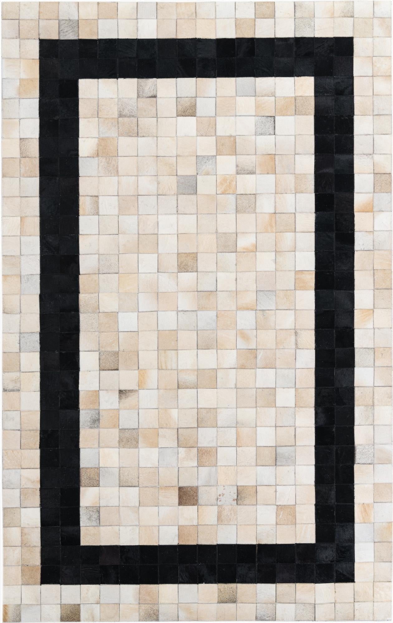 5' x 8' Cowhide Leather Rug