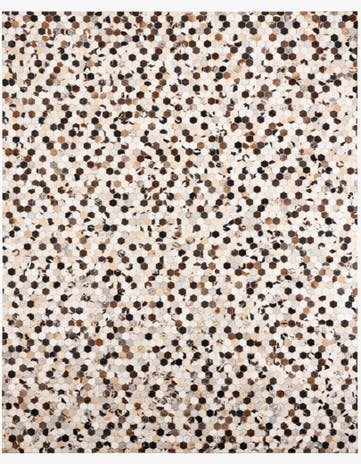 8' x 9' 10 Cowhide Leather Rug